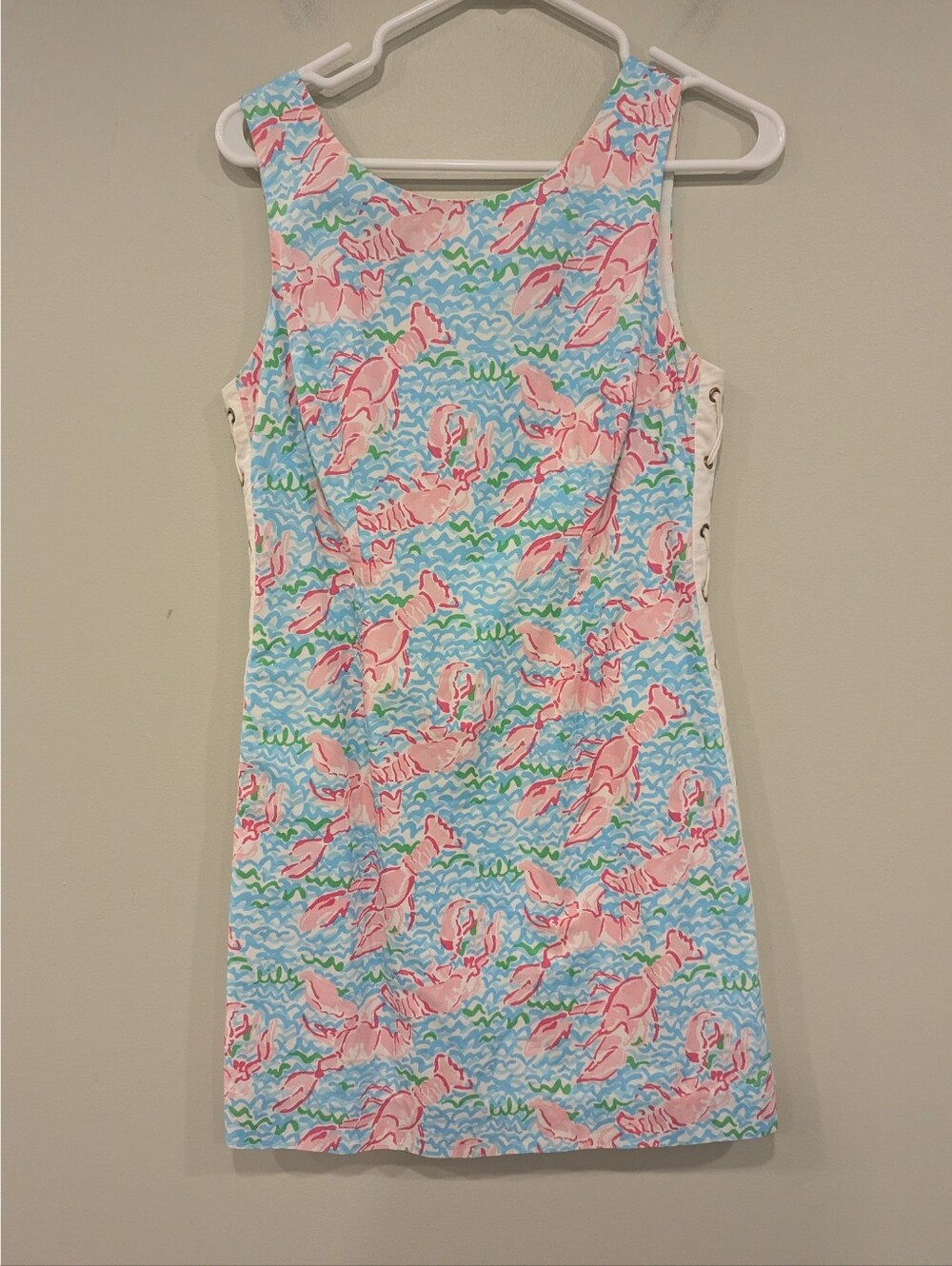 Lilly Pulitzer Delia Shift Dress In Lobstah Roll Print Size 4